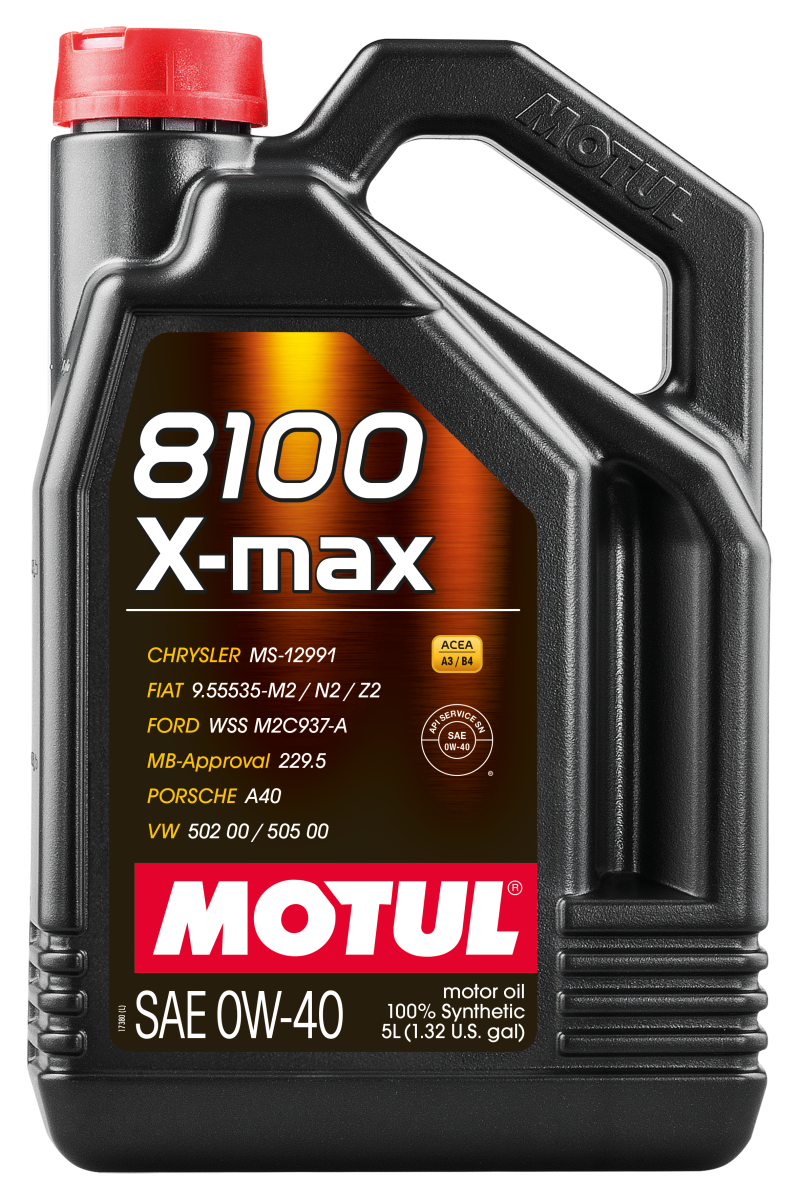 Motul 5L Synthetic Engine Oil 8100 0W40 X-MAX - Porsche A40