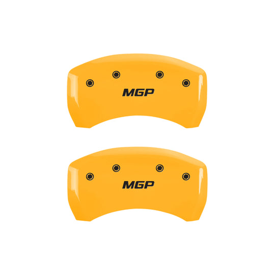 MGP 4 Caliper Covers Engraved Front & Rear MGP Yellow Finish Black Char 2003 Mercedes-Benz E500