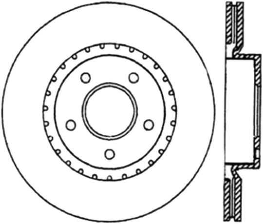 StopTech Power Slot 03-05 350Z / 03-04 G35 / 03-05 G35X CRYO Slotted Front Right Rotor