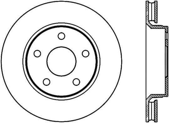 StopTech Sport Slot 07-17 Jeep Wrangler Slotted Left Front CRYO Rotor