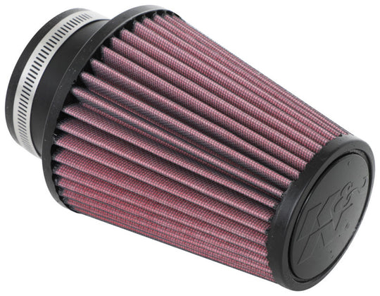 K&amp;N Universal Clamp-On Air Filter 3in Flange ID x 5in Base OD x 3.5in Top OD x 6in Height