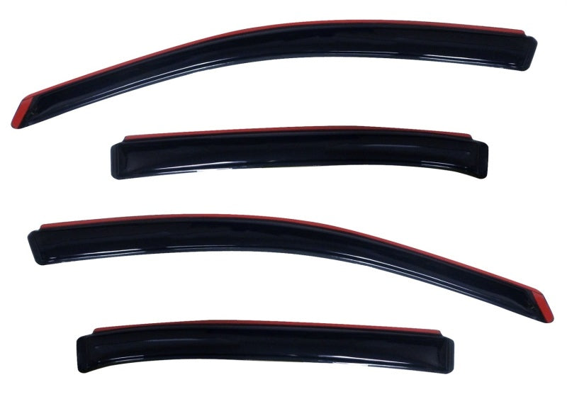 AVS 10-18 Ford Taurus Ventvisor In-Channel Front &amp; Rear Window Deflectors 4pc - Smoke