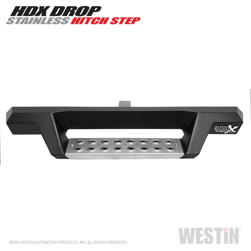 Westin HDX Stainless Drop Hitch Step 34in Step 2in Receiver - Textured Black