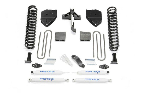 Fabtech 17-21 Ford F250/F350 4WD Gas 6in Basic Sys w/Perf Shks