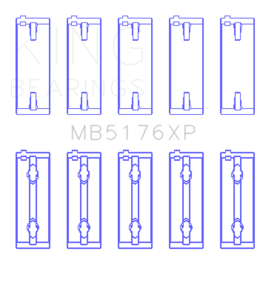 King Mitsubishi 4G91/4G92/4G93 16V (Size STD) XP - Series Performance Main Bearing Set