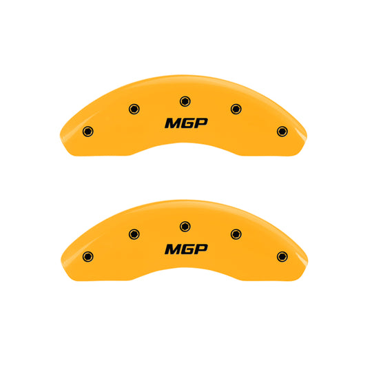 MGP 2 Caliper Covers Engraved Front MGP Yellow Finish Black Characters 2011 Honda Civic