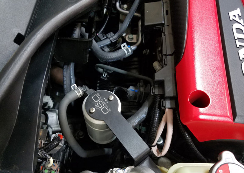 J&L 17-21 Honda Civic Type R Passenger Side Oil Separator 3.0 - Clear Anodized