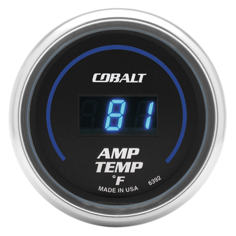 AutoMeter Gauge Stereo Amp Temperature 2-1/16in. 250 Deg. F Digital Cobalt