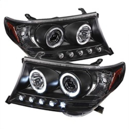 Spyder Toyota Land Cruiser 08-11 Projector Headlights LED Halo LED Blk PRO-YD-TLAND08-HL-BK