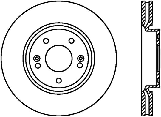 StopTech 09-18 Kia Forte Cryo Front Left Slotted Sport Brake Rotor