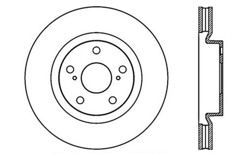 StopTech 07-13 Lexus ES 250/ES 300/ ES330/ES350 SportStop Drilled Left Front Rotor