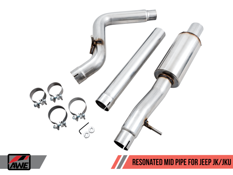 AWE Tuning 07-18 Jeep Wrangler JK/JKU 3.6L Resonated Mid Pipe