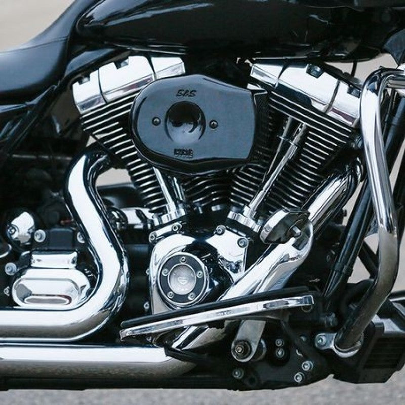 S&amp;S Cycle 08-16 Touring/16-17 Softail Models Stealth Air Cleaner Kit w/ Black Tribute Cover