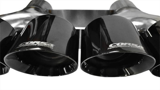 Corsa 2014-2020 Chevrolet Corvette 6.2L V8 Quad 45in Polished Black Pro-Series Tip Kit