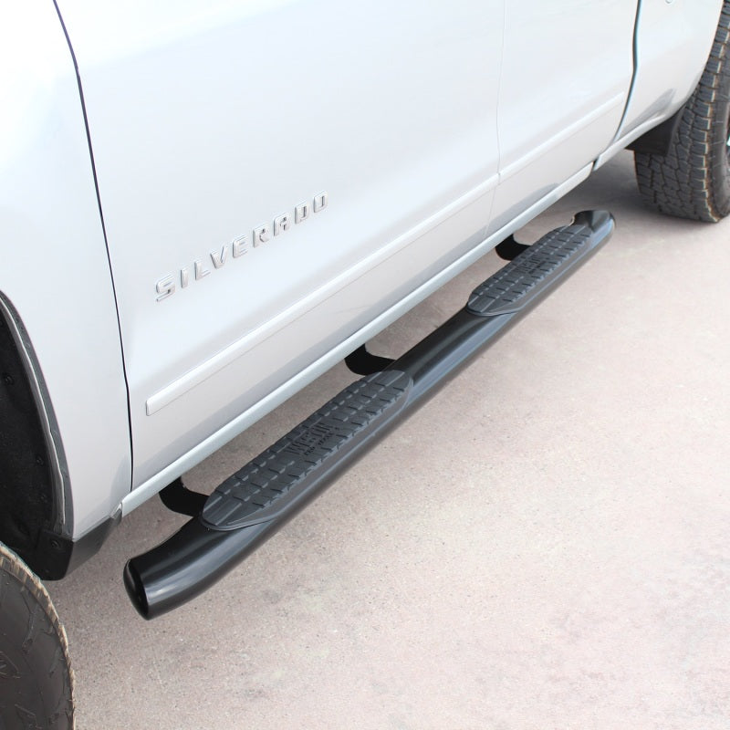 Westin 2014-2018 Chevrolet/GMC Silverado Sierra 1500 Dbl Cab PRO TRAXX 5 Oval Nerf Step Bars - Black