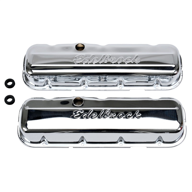 Edelbrock Valve Cover Signature Series Chevrolet 1965 and Later 396-502 V8 Low Chrome