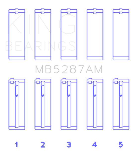 King Engine Bearings Toyota 1ZZ-FE Main Bearing Set - Size STD