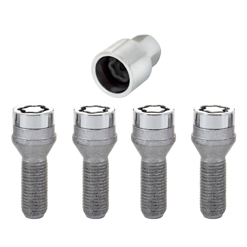 McGard Wheel Lock Bolt Set - 4pk. (Cone Seat) M12X1.25 / 19mm Hex / 29.1mm Shank Length - Chrome