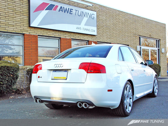 AWE Tuning Audi B7 S4 Track Edition Exhaust - Polished Silver Tips