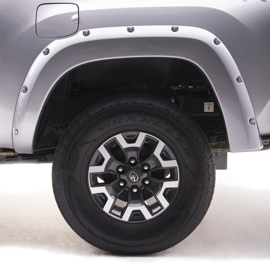 EGR 16+ Toyota Tacoma w/Mudflap Bolt-On Look Color Match Fender Flares - Set - Silver Sky