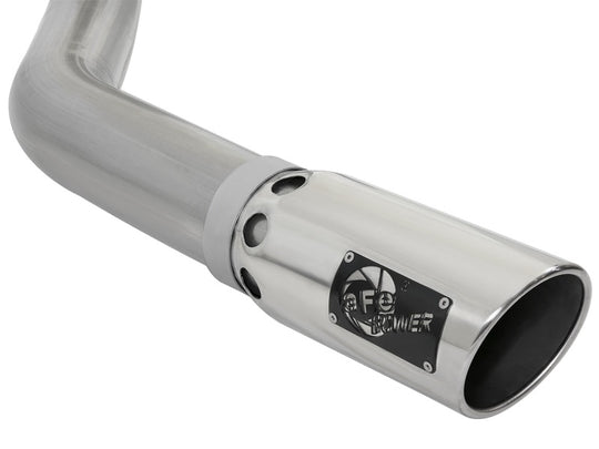 aFe LARGE BORE HD 4in 409-SS DPF-Back Exhaust w/Polished Tip 07.5-12 Dodge Diesel Trucks L6-6.7L(td)