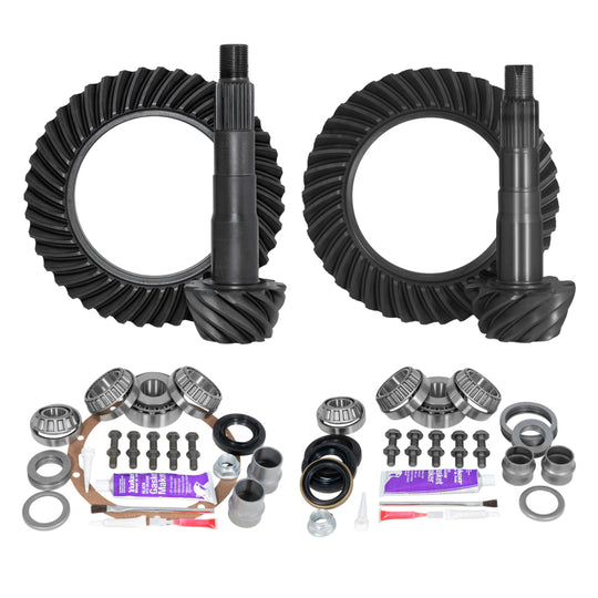 Yukon Ring & Pinion Gear Kit Front & Rear for Toyota 8/8IFS Diff (A/T w/o E-Locker) 4.56 Ratio