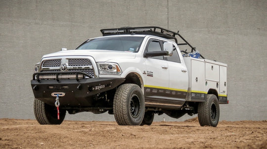 Addictive Desert Designs 10-18 Dodge RAM 2500 HoneyBadger Front Bumper w/ Winch Mount