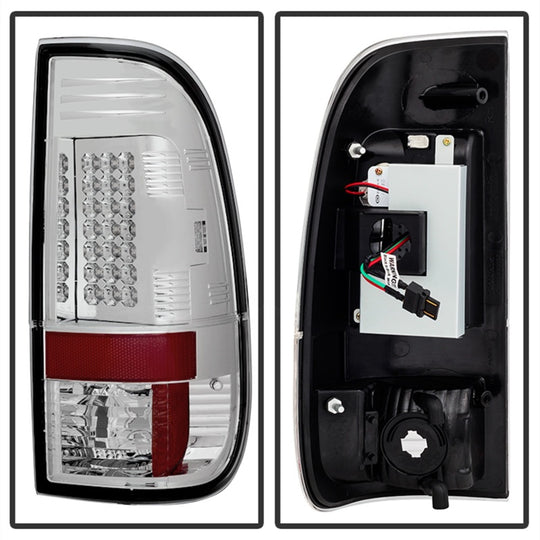 Spyder Ford Super Duty 08-15 LED Tail Lights Chrome ALT-YD-FS07-LED-C