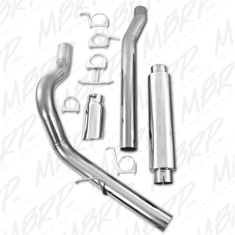 MBRP 2003-2007 Ford F-250/350 6.0L EC/CC Cat Back Single Side (Stock Cat)