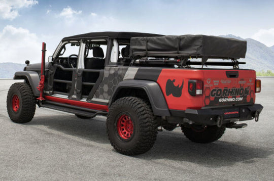 Go Rhino 20-22 Jeep Gladiator JT/16-22 Toy. Tacoma/05-21 Nssn Frontier XRS Cross Bars Kit - Tex. Blk