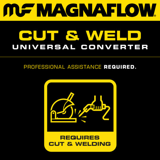 MagnaFlow Conv Univ 2inch C/C 5inch spun body