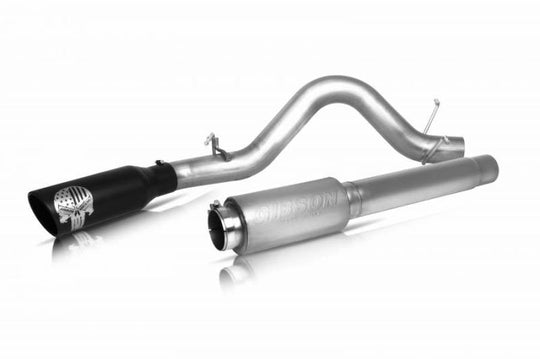 Gibson 14-18 GMC Sierra 1500 LSLT 6.2L 4in Patriot Skull Series Cat-Back Single Exhaust - Stainless