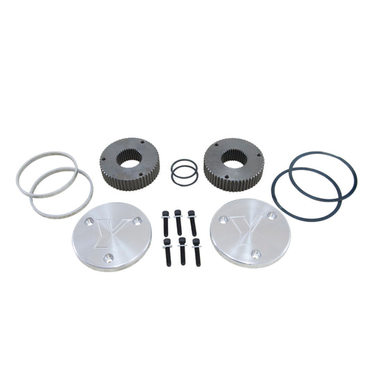 Yukon Gear Hardcore Drive Flange Kit For Dana 60 / 35 Spline Outer Stubs. Yukon Engraved Caps