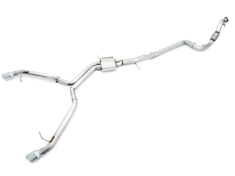 AWE Tuning Audi B9 A5 Touring Edition Exhaust Dual Outlet - Chrome Silver Tips (Includes DP)