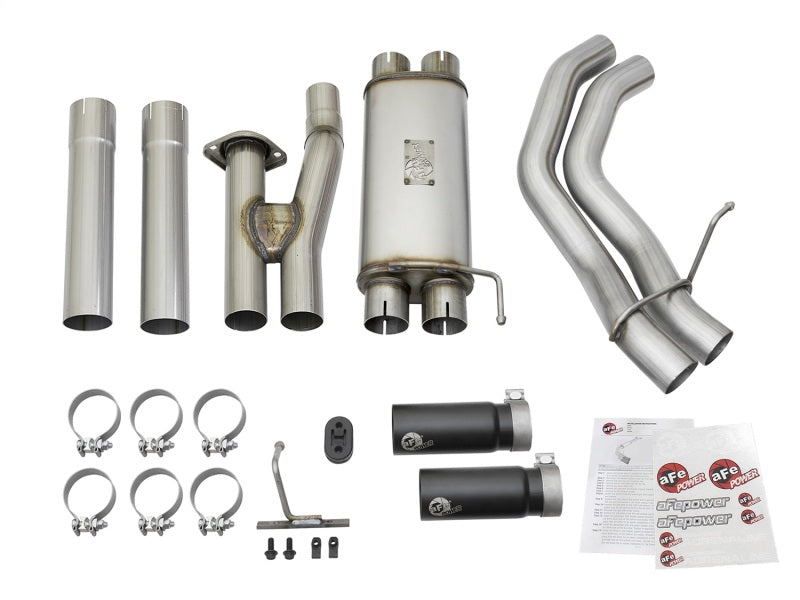 aFe POWER Rebel Series 3in 409 SS Cat Back Exhaust w/ Black Tips 17 Ford F-150 Raptor V6-3.5L