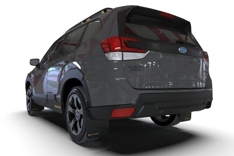 Rally Armor 22-24 Subaru Forester (Incl. Wilderness) Black UR Mud Flap w/Grey Logo