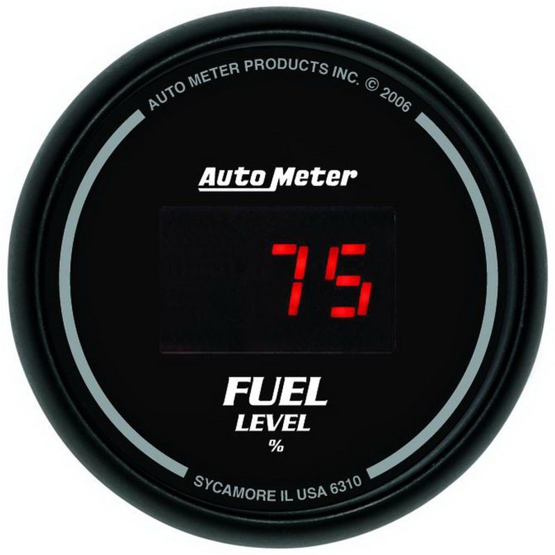AutoMeter Gauge Kit 5 Pc. 3-3/8in. & 2-1/16in. Elec Speedo Digital Black Dial W/ Red Led