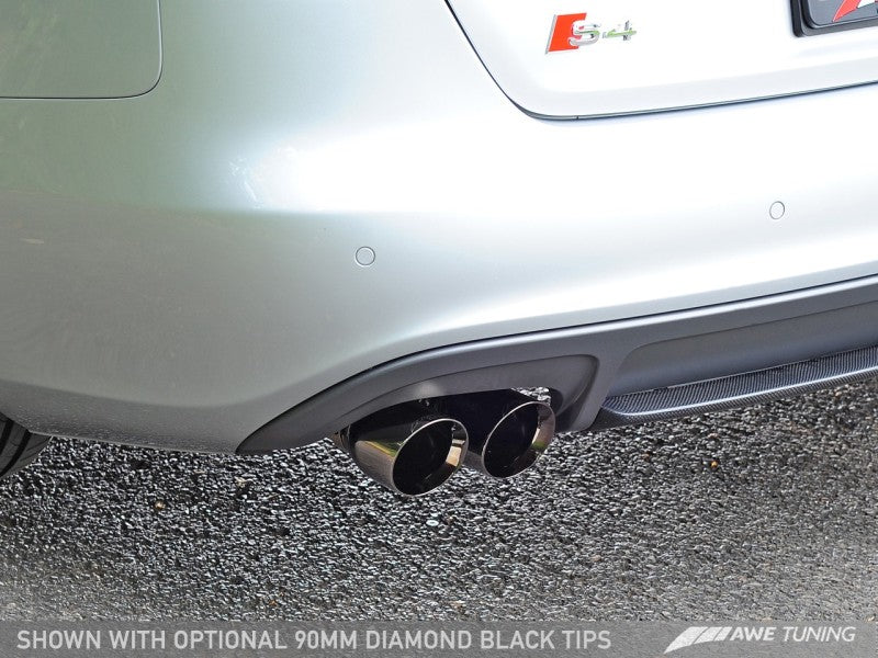 AWE Tuning Audi B8.5 S4 3.0T Touring Edition Exhaust System - Diamond Black Tips (102mm)