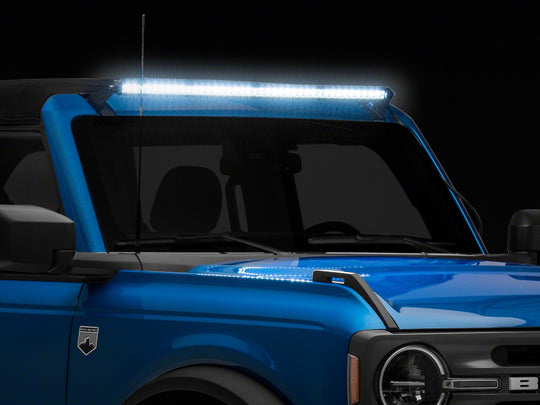 Raxiom 21-23 Bronco Axial Series 40-In 200w LED Light Bar w/ Windshield Mounting Brackets