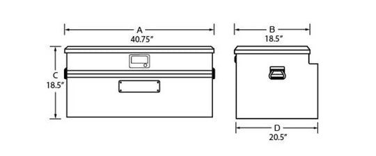 Tradesman Aluminum Flush Mount Truck Tool Box (40in.) - Brite