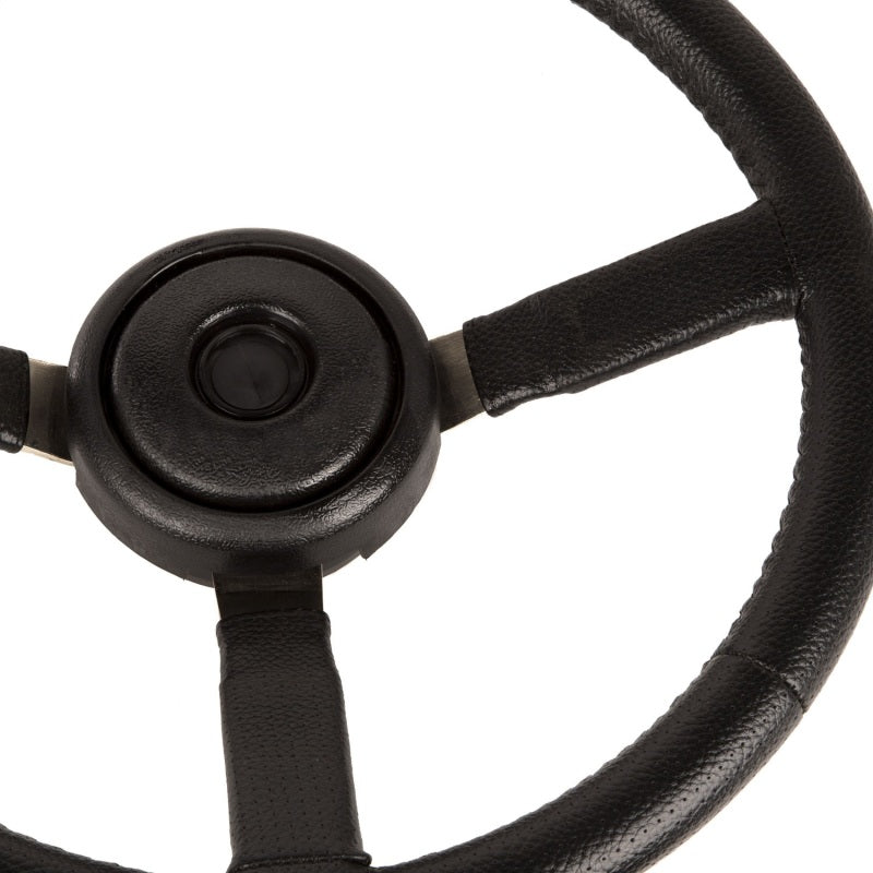 Omix Steering Wheel Sport Leather Black- Jeep XJ/YJ
