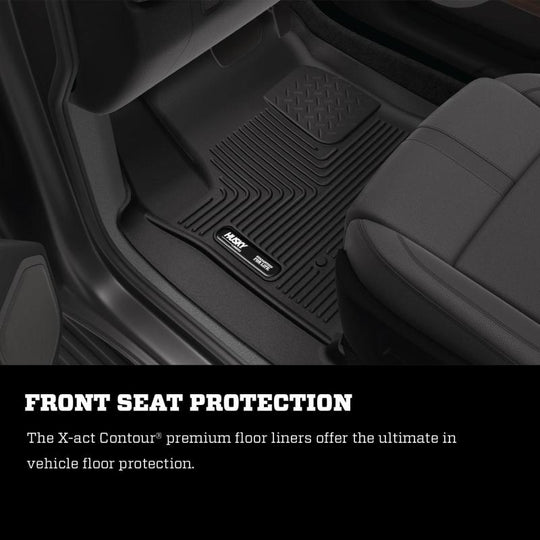 Husky Liners 07-12 GM Silverado/Tahoe/Suburban/Escalade X-Act Contour Black Floor Liners (2nd Seat)