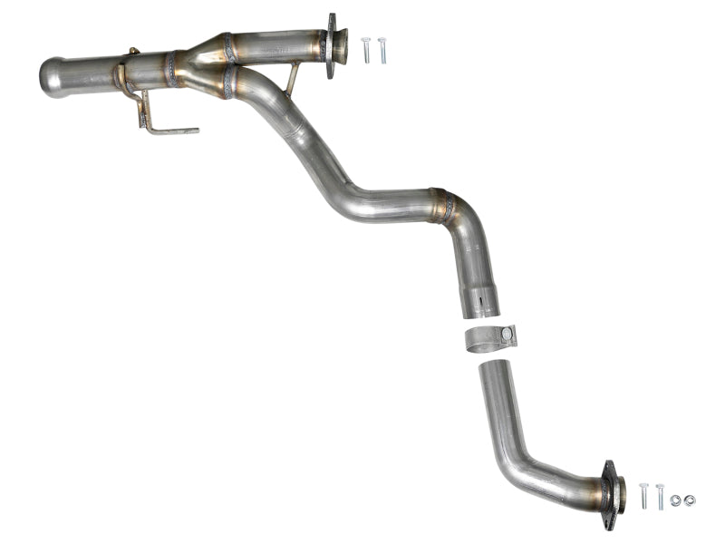 aFe POWER Twisted Steel Y-Pipe 2-1/4in 409 SS Exhaust System 2018 Jeep Wrangler (JL) V6-3.6L