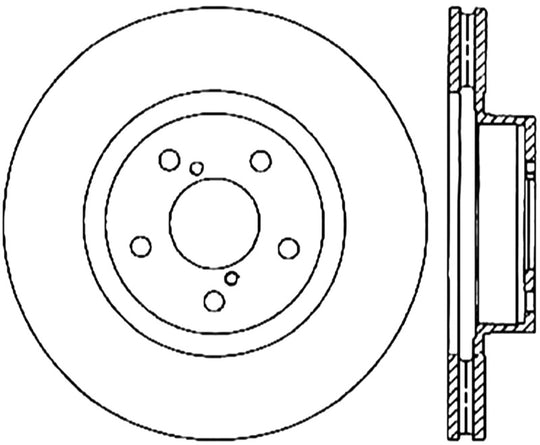 StopTech Power Slot 05-08 LGT Front Left CRYO Slotted Front Left Rotor