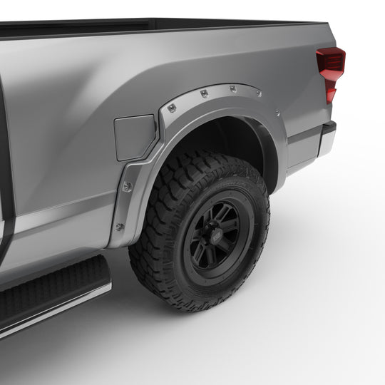 EGR 16+ Nissan Titan XD Bolt-On Look Color Match Fender Flares - Set - Liquid Platinum Metallic