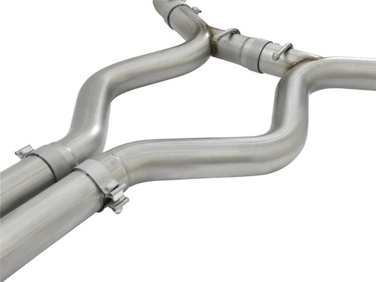 aFe MACHForce XP 3in 304 SS Cat-Back Exhausts w/ Black Tips 15-17 Ford Mustang GT V8-5.0L/V6-3.7L