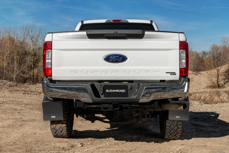 Bushwacker 17-20 Ford F-250/F-350 Trail Armor Rear Mud Flaps (Fits Pocket Style Flares)