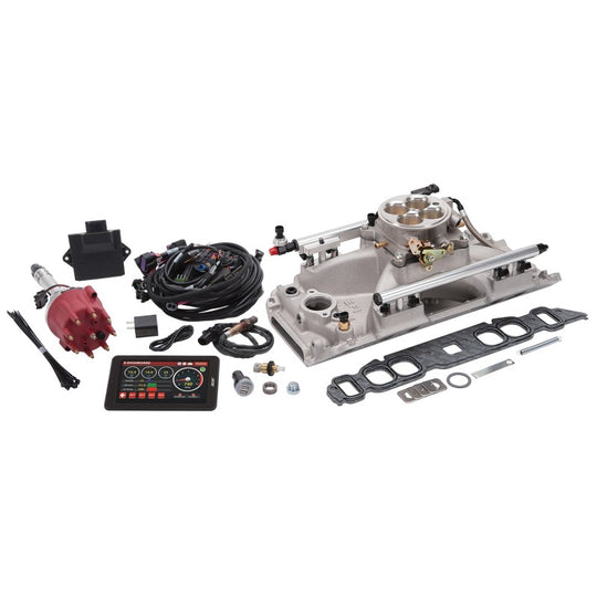 Edelbrock Pro Flo 4 EFI System Seq Port BBC Oval Port 850 Max HP 60lb/hr Satin Finish