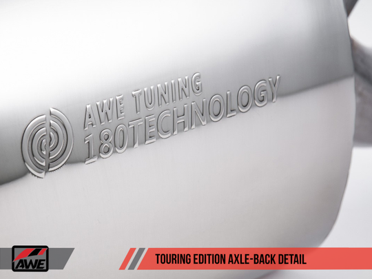 AWE Tuning BMW F3X N20/N26 328i/428i Touring Edition Exhaust Quad Outlet - 80mm Chrome Silver Tips