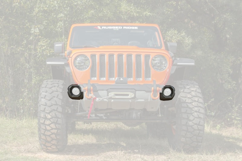 Rugged Ridge Jeep 19-22 Wrangler JL/20-22 Gladiator Venator Front Bumper Stubby Ends - Black